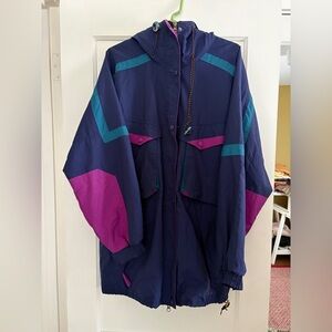 Vintage Helly Hansen navy/teal/purple light jacket
